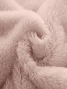 Elenzga Women's New Fuzzy Shawl Cardigan, Autumn/Winter - Baby Pink - View 5