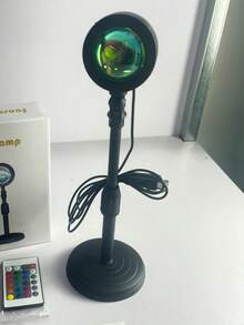 迷你日落灯、摄影氛围灯、直播背景墙、创意摄影台灯 - 黑色 - 查看 7