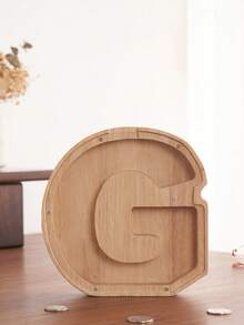 木质大字母存钱罐，字母造型，可定制首字母，趣味生日、圣诞节、节日礼物