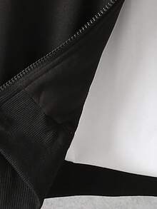 SHEIN 2件套青少年男孩（13-16岁）时尚水洗牛仔连帽拉链外套和松紧腰牛仔裤，秋冬季