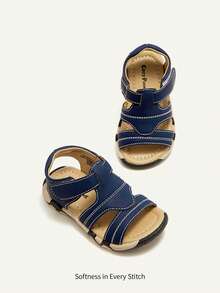 Cozy Pixies 1 Pair Summer Baby Sandals, Soft Comfortable Cute Functional Shoes, Toddler Boys Sandals - Navy Blue - View 5