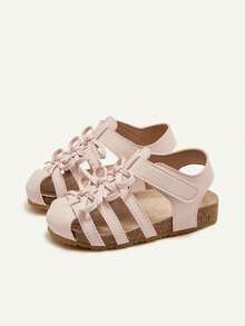 Cozy Pixies 1 Par de Sandálias Rasteiras Confortáveis com Laço Rosa Elegante Estilo Princesa para Meninas, Versáteis para o Verão - Rosa - Ver 7