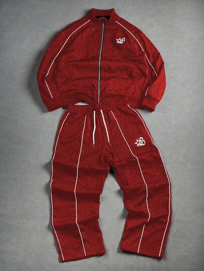 Manfinity EMRG Conjunto de chaqueta de hombre joven, ropa urbana, estilo cool