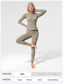 GLOWMODE 女士运动夹克 - 卡其色 - 查看 5