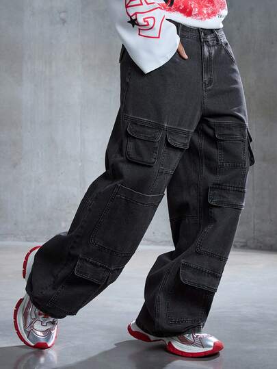 Street Life Jeans amples décontractés pour hommes, convenant pour le printemps et l'été