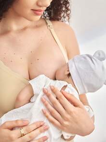 Moonlight&Mama 孕妇纯色简约休闲打底衫 - 杏色 - 查看 7