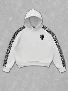 Manfinity LEGND Áo Hoodie Dài Tay Nam Cỡ Lớn, Họa Tiết Tương Phản, Áo Hoodie Thiết Kế Dành Cho Nam, Áo Hoodie Phong Cách Thường Ngày, Áo Hoodie Đường Phố - Nhiều màu - Xem 2