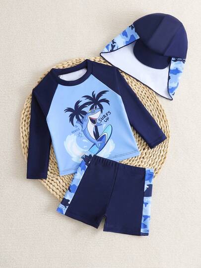 3pcs Baby Boys Swimsuit Set With Hooded Shark Pattern, Cute & For Vacation And Summer Beach Wear For Baby Boy Boy Swimsuit Set Long Sleeve Toddler Bathing Suit Baby Boy Rash Guard Beach Wear For Toddler Boys Boy Swim Set Sea Animal Baby Clothes Boys Swim Suit Set Sea Horse Bathing Suit Toddler Baby Boy Beach Clothes Toddler Long Sleeve Swim Toddler Rash Guard Boy Baby Boy Swim Set Baby Boy Swim Shirt Baby Boy Beach Wear Baby Boy Long Sleeve Swimsuit Baby Boy Swimsuit With Sun Hat Toddler Boy Boy Long Sleeve Rash Guard Set Toddler Boy Swimsuit Set Baby Boy Sun Protection Swimwear Boys Rash Guard Long Sleeve Baby Boy Rash Guard Swimsuit Baby Boy Long Sleeve Swimwear Toddler Boy Swimsuit Set Long Sleeve Boy Beach Set