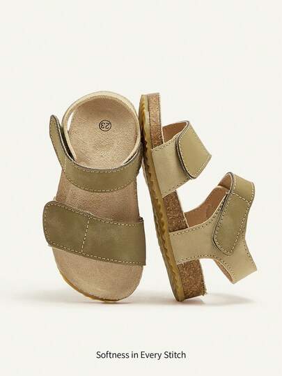 Cozy Pixies Summer Fashion Versatile Cute Lively All-Match Casual Comfortable Toddler Boys' Colorblock Suede Flat Sandals