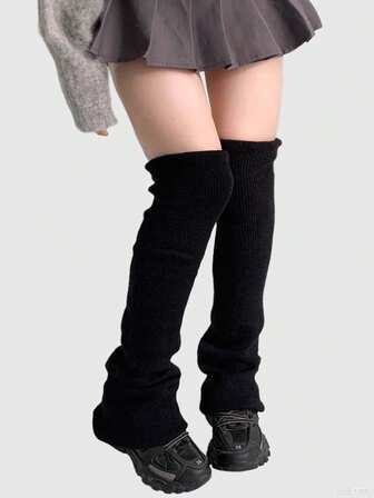 Kawaii 1 par de calentadores de piernas con diseño lindo de ciervos, calentadores de piernas gruesos y grandes con pompones esponjosos estilo Y2K, ajuste elegante, adecuados para uso diario, otoño/invierno, vacaciones y fiestas