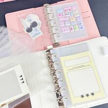 Joivida 10/20 Pieces Per Pack A6/A7/M5/A8 Transparent Leaf File, Double-Sided Photo Album Leaf File Page, Leaf In Sleeve, Sticker Book Leaf File, Leaf In Pocket, Excellent PP Material, Idol Photo Card, Postcard, Trading Card, Photo, Student ID, ID Card Storage, Office Stationery, Planner Suitable - Multicolor - View 7