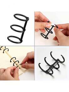 2个金属活页夹环，日历圆环，适用于笔记本、相册、剪贴簿夹子，可爱配件