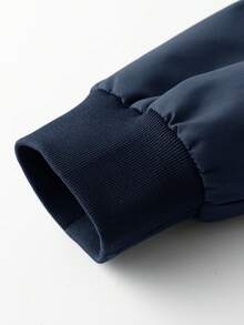 Aesthetic Post 男士字母印花保暖拉链夹克外套