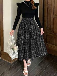 فستان بناتي أنيق للتنقل اليومي، أكمام متدلية، نمط...