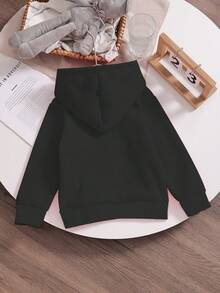 Young Girl' Fleece Sweatshirt - Black - Black - View 2