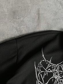 Men's AXEPEAK Casual Fashion Street Polo Shirt Gothic Shirts Men Satanic Clothing - Multicolor - View 7