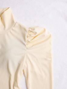 2件套 少女休闲圣诞新年红色T恤和红色格子裙 - 彩色 - 查看 7