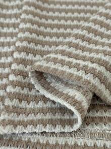 Coolane 女士春夏街头休闲出街沙滩基本款日常必备针织舒适沙滩裤撞色拼接裤，女士沙滩裤，夏季 - 卡其色 - 查看 6