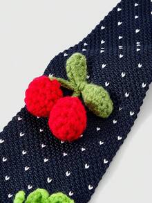 ROMWE Anime 1pc Cute Sweet Lace Bowknot, Retro Classic Polka Dot Pop Art Style For Women - dark blue - View 3