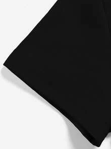 Girls Casual Printed Short Sleeve T-Shirt, Suitable For Summer Dad And Me Shirts Graphic Tee Dad And Me Dad And Me Graphic Top Father S Day Shirt - Black - View 5