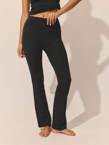 Aralina 休闲修身喇叭裤 - 黑色 - 查看 2