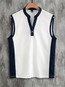 Manfinity LEGND Áo tank top nam mùa hè thoải mái, phối nhiều màu sắc, lý tưởng cho các hoạt động ngoài trời, tiệc tùng, leo núi, món quà tuyệt vời cho bạn trai. Áo thời trang nam, áo tank top nam, áo len nam, áo phối nhiều màu sắc tay dài, áo tank top nam thường ngày, trang phục không tay nam. - Nhiều màu - Xem 5
