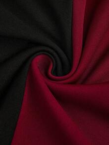 Sweetra Váy chữ A họa tiết trái tim lãng mạn màu tối cỡ lớn cho ngày lễ tình nhân - màu đen - Xem 5