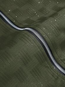 Manfinity EMRG Conjunto de chaqueta juvenil, de estilo urbano y cool - Verde militar - Ver 4