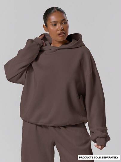 MUSERA Plus Size Fleece Hooded Sweatshirt , Winter, Back To School, Cute, Everyday, Casual, Coffee Club Curve Spring