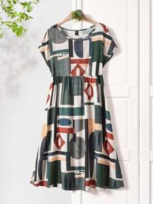 EMERY ROSE Women's Midi Casual Dress, Simple & Fashionable For Daily Wear