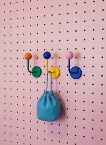 Joivida 1 个重型彩色磁性挂钩，用于悬挂强力旋转钕磁性挂钩，用于浴室毛巾悬挂、储物柜、工具箱、家居、强力磁性挂钩家居浴室装饰浴室收纳秋季装饰返校 - 彩色 - 查看 4