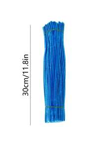 100/120/300pcs Blue Pipe Cleaners Craft Set With 1 Step-By-Step Video, 6 Colors, Chenille Stems For Creative DIY Art Projects, Thick & Soft Twists For Craft Bouquets, Gift Making, Home Decor Supplies - Multicolor - View 3