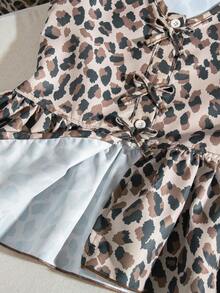 SHEIN 2pcs Tween Girls Camisole Shirt With Bow Button And Elongated Pants Set - Multicolor - View 7