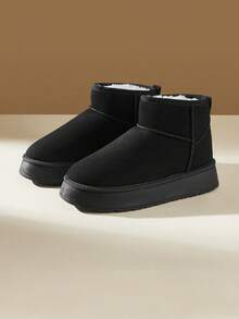 CUCCOO EASI 女士休闲百搭厚底雪地靴，冬季 - 黑色 - 查看 4