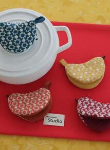 Joivida 1pc Embroidered Cute Little Bird Creative Heat-Resistant Cap, Pot Cover, Clay Pot, Teapot Handle, Heat-Insulating Cast Iron Pot Ear, Heat-Resistant Sleeve, Suitable For Kitchen And Dining Room Ramadan Festival - Multicolor - View 5