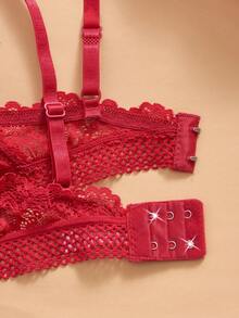 SHEIN 5件套法式浪漫蕾丝内衣套装 - 彩色 - 查看 4
