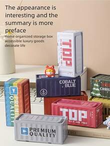 Joivida 适用于客厅、卧室和办公室的收纳盒；创意装饰收纳盒 - 彩色 - 查看 3