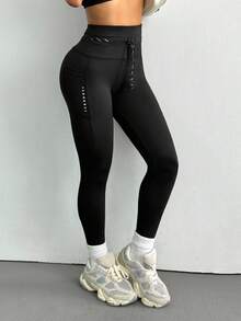 Velisys 女士休闲运动高腰紧身裤，带手机口袋 - 彩色 - 查看 8