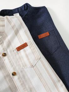 SHEIN 2PCS Young Boys Shirts - Multicolor - View 5