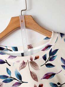 EMERY ROSE 休闲简约树枝印花圆领宽松女式卫衣 女式卫衣 秋季上衣 女式长袖上衣 秋季上衣 女式衬衫 - 彩色 - 查看 3