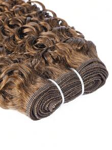 #4 Bó tóc xoăn Miến Điện màu tóc thật 14 - 28 inch màu nâu sô cô la Bó tóc xoăn Miến Điện 1 bó tóc thật chưa qua xử lý, tóc nối đôi - S4 - Xem 4