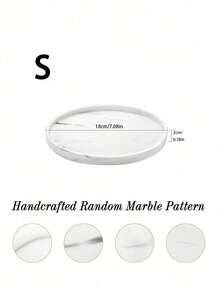 1pc/3pcs Round Marble Pattern Storage Tray, Bathroom Organizer Rack, Easy To Clean, Candle/Fragrance Holder, Silicone Vanity Tray, Jewelry Dish, Ideal For Liquid Soap, Shampoo, Spice Jars, Vase Mat In Home, Bathroom, Kitchen, Living Room, Coffee Table, Dining Room Plates Plate Kitchen Decor Trays Fruit Tray Tray Decor Gifts Birthday Graduation