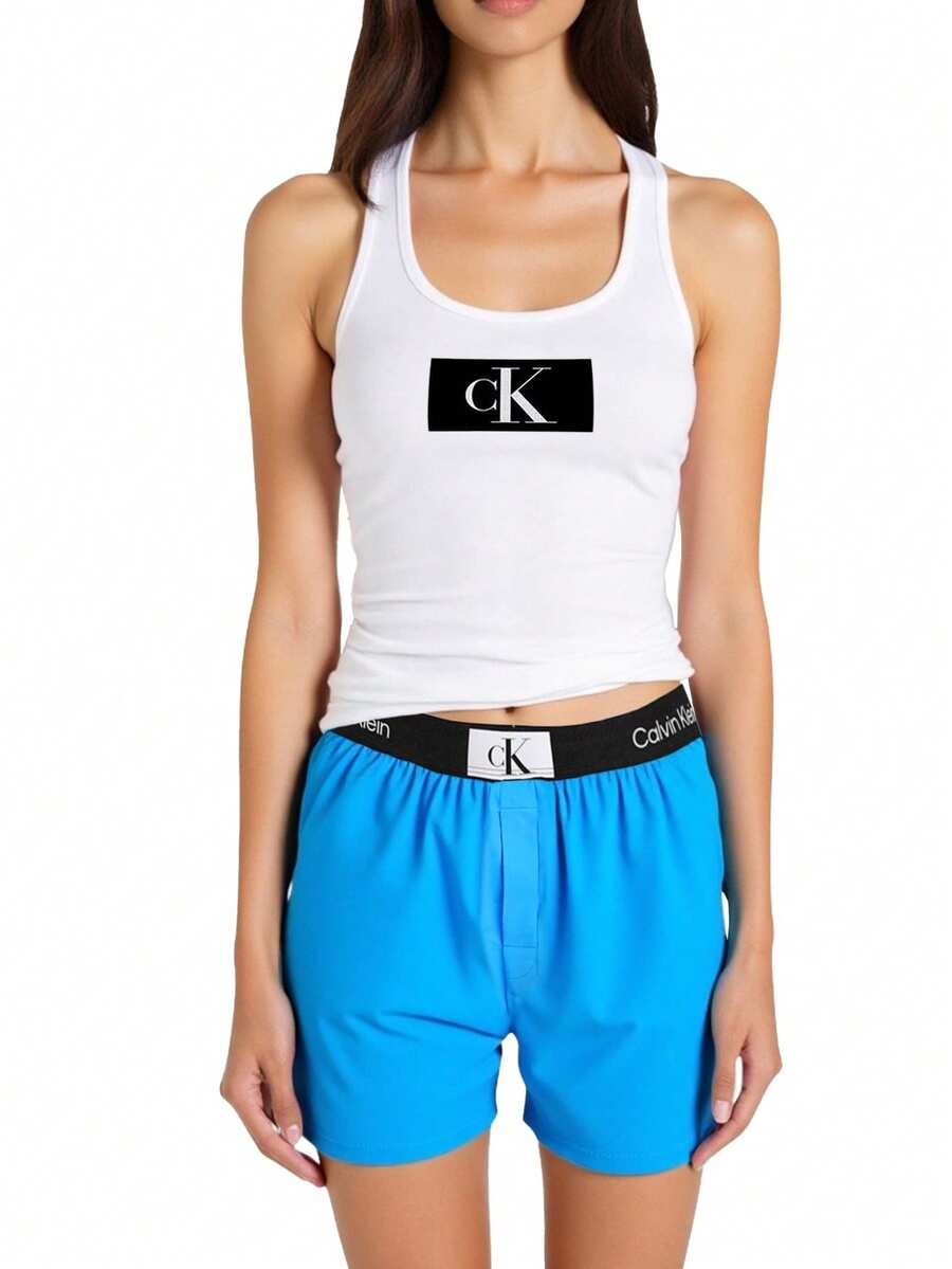 Calvin Klein Women's Home Wear Suits White Blue - Multicolor - View 1