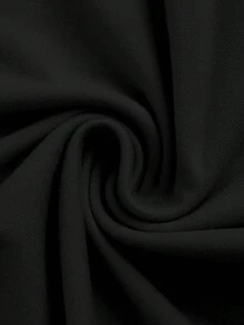 Tseoso 3pcs Black 95% Cotton Cropped Casual Fitted T-Shirts, Suitable For Summer Spring - Black - View 13