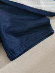 Souflis Souflis 男婴休闲可爱小熊刺绣徽章条纹短袖polo衫和短裤套装，适合夏季穿着