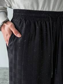 HUEFORM 成熟、休闲、闪亮男士裤装 - 黑色 - 查看 5
