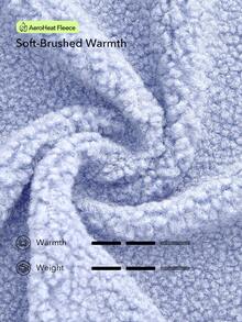 OutZeal 女士冬季保暖户外抓绒圣诞套装长袖露营徒步拉链外套带口袋 - 淺藍色 - 查看 5