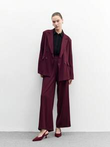 CUCCOO BIZCHIC 女士纯色尖头时尚后系带低跟鞋 - 棕色 - 查看 5