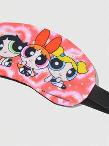 THE POWERPUFF GIRLS X SHEIN 1 Blossom, Bubbles, Buttercup Pattern Cute Light-Blocking Sleep Eye Mask Travel Rest Sleep Aid Eye Mask - Multicolor - View 3