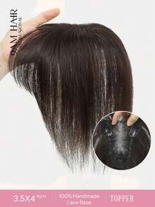 9 AM Hair 10英寸女士假发片，真人发假发片，适合头发稀疏的女士，带刘海的真人发假发片，夹式接发 - S2 - 查看 1